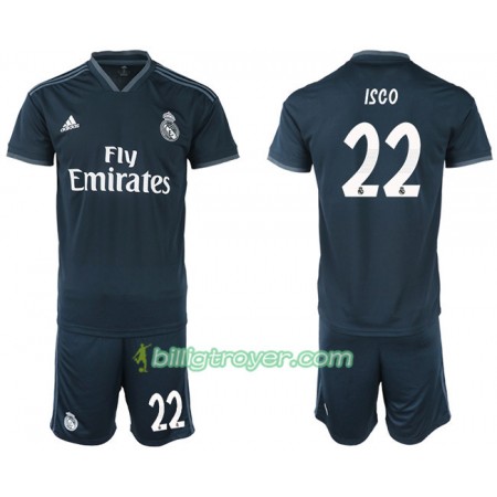 Billige Fotballdrakter Real Madrid ISCO 22 Barn Bortedraktsett 2018/19 Kortermet
